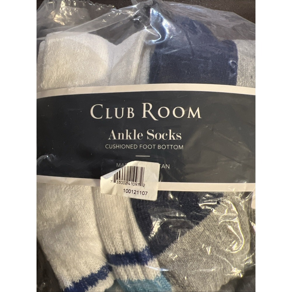 Club Room 8-Pack Ankle Socks Cushioned Foot Men's Shoe SZ 7-12 Sock SZ 10-13 - Picture 2 of 7